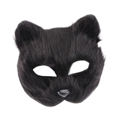 ORFOFE Halbgesicht Kostümmaske Tiermaske Für Cosplay Halloween & Karneval Schwarz Ideal Kostümzubehör Für Maskerade Und Themenpartys Unisex Und Vielseitig Einsetzbar von ORFOFE