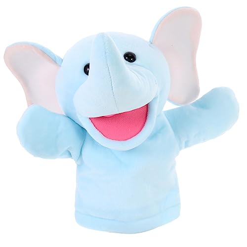 ORFOFE Handpuppe Plüsch vorgetäuschte Spielzeuge Kinderpuppenpuppe Tierpuppen Spielzeug Animal-Design pummeluff Kuscheltier Puppen für Kinder Interaktives Spielzeug für Kinder Tuch Blue von ORFOFE