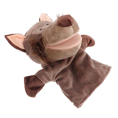 ORFOFE Handpuppe Zeigen interaktives Spielzeug kinderspielzeug Wolfe Handpuppen für Kinder Plüschfigur Spielzeug Handpuppe als Rollenspiel Geschichte sprechende Handpuppe Plüschstoff Grey von ORFOFE