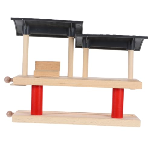 ORFOFE Holz Doppelstock Bahnsteig Kinderbahnstation Modell DIY Zubehör Kreatives Lernspiel für Ab Jahren Robustes Holz Leicht Tragbar zur Erweiterung von Holzeisenbahnen ORFOFE Holz Doppelstock Bahnsteig Kinderbahnstation Modell DIY Zubehör Kreatives Lernspiel für Ab Jahren Robustes Holz Leicht Tragbar zur Erweiterung von Holzeisenbahnen von ORFOFE