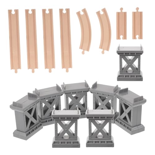 ORFOFE Holz Eisenbahn Schienenset mit Kreativem Brückenpfeiler und Aufsteigenden Gebogenen Gleisen für Erweiterbares Holzeisenbahnspielzeug für Fantasievolles Familien Spielvergnügen ORFOFE Holz Eisenbahn Schienenset mit Kreativem Brückenpfeiler und Aufsteigenden Gebogenen Gleisen für Erweiterbares Holzeisenbahnspielzeug für Fantasievolles Familien Spielvergnügen von ORFOFE