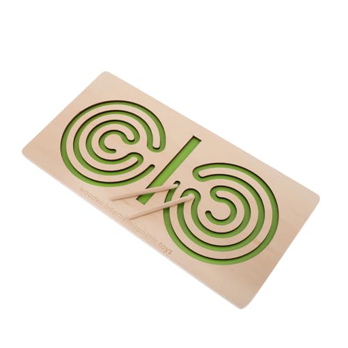 ORFOFE Holz Maze Brettspiel Handheld Holzpuzzle Für Fine Motor Skills Hand Eye Koordinationstraining von ORFOFE