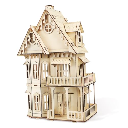 ORFOFE Holz Puzzle Gothic Villa Modellbausatz DIY Holz Haus Dekoration Langebiges Puzzle Geschenk für Erwachsene Detailreiches Puppenhaus ORFOFE Holz Puzzle Gothic Villa Modellbausatz DIY Holz Haus Dekoration Langebiges Puzzle Geschenk für Erwachsene Detailreiches Puppenhaus von ORFOFE