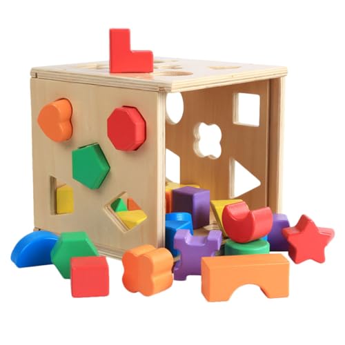 ORFOFE Holz formsortierspiel Geometrische Bauklötze Montessori Lernspielzeug für Kleinkinder Logik Feinmotorik und Kognitiven Fähigkeiten ORFOFE Holz formsortierspiel Geometrische Bauklötze Montessori Lernspielzeug für Kleinkinder Logik Feinmotorik und Kognitiven Fähigkeiten von ORFOFE