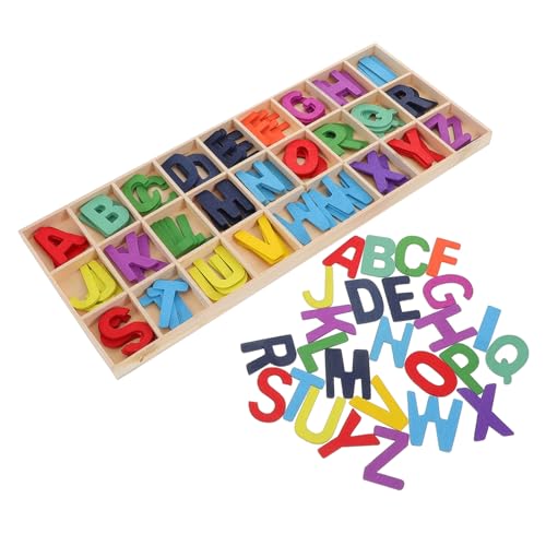 ORFOFE Holzbuchstaben Set Mittelgroß mit Aufbewahrungstablett Bunte Montessori Lernspielzeug für Wiederverwendbares DIY Alphabet Puzzle Holzspielzeug für Vorschule und Partydeko ORFOFE Holzbuchstaben Set Mittelgroß mit Aufbewahrungstablett Bunte Montessori Lernspielzeug für Wiederverwendbares DIY Alphabet Puzzle Holzspielzeug für Vorschule und Partydeko von ORFOFE
