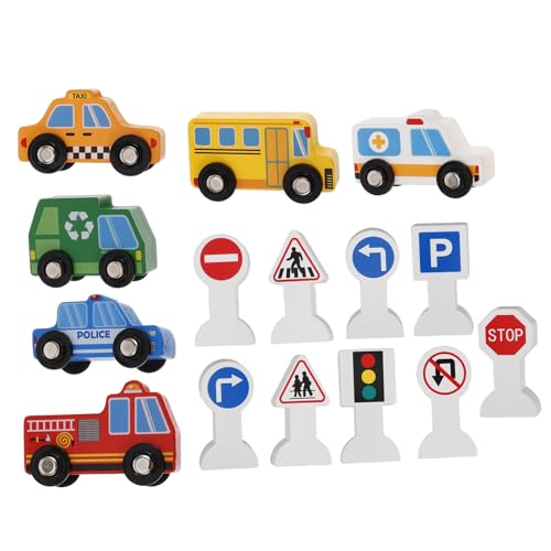 ORFOFE Holzfahrzeug Spielset mit Verkehrsschildern für Sicherer Holzbau LKW und Baustellenfahrzeuge Fördert Kreativität und Motorische Fähigkeiten Lernspielzeug für Jungen und Mädchen ORFOFE Holzfahrzeug Spielset mit Verkehrsschildern für Sicherer Holzbau LKW und Baustellenfahrzeuge Fördert Kreativität und Motorische Fähigkeiten Lernspielzeug für Jungen und Mädchen von ORFOFE