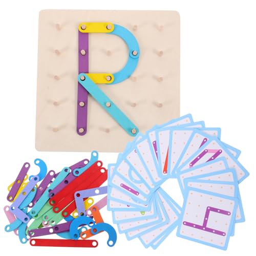 ORFOFE Holzspielzeug Geoboard für Kleinkinder Geometrisches Lernspiel mit Zahlen und Buchstaben Pädagogisches Steckspiel Feinmotorik Geduld und Kognitiver Entwicklung Tragbares ORFOFE Holzspielzeug Geoboard für Kleinkinder Geometrisches Lernspiel mit Zahlen und Buchstaben Pädagogisches Steckspiel Feinmotorik Geduld und Kognitiver Entwicklung Tragbares von ORFOFE