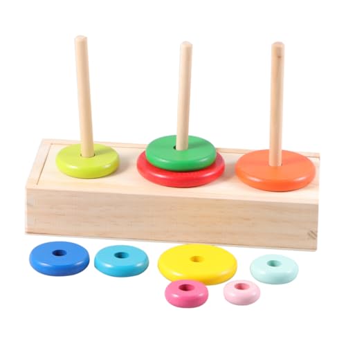 ORFOFE Holzspielzeug Stapelturm Bunt Pädagogisch Großes Holzring Stapelspiel für Kreativität Logik Hand Auge koordination Montessori Lernspielzeug ORFOFE Holzspielzeug Stapelturm Bunt Pädagogisch Großes Holzring Stapelspiel für Kreativität Logik Hand Auge koordination Montessori Lernspielzeug von ORFOFE
