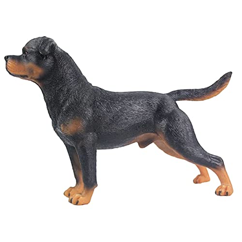 ORFOFE Hundeschmuck Tierspielzeug Haustier Spielzeug Tischhundestatuen Handbemaltes Hundespielzeug bürodeko Animal Figures stehende Hundestatue Hundespielzeug für Kinder Plastik Black von ORFOFE