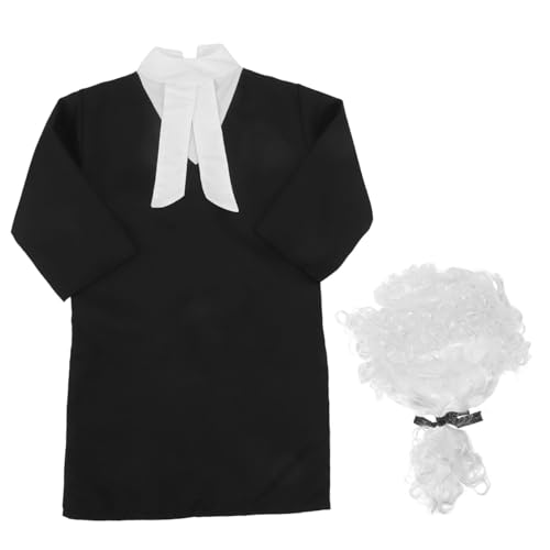 ORFOFE Jungenperücke Lang Gerichtssaal Vorgetäuschter Mantel Mädchenkleid – Themen Halloween Schwarzes Spielkostüm Partyärmel Cm Richter Kindergarten Für ORFOFE Jungenperücke Lang Gerichtssaal Vorgetäuschter Mantel Mädchenkleid – Themen Halloween Schwarzes Spielkostüm Partyärmel Cm Richter Kindergarten Für von ORFOFE