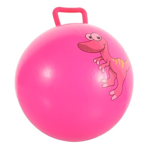 ORFOFE Kinder Aufblasbares Hüpfspielzeug Springender Hüpfball Mit Griff Pädagogisches Spielzeug 25 cm Zufällige Farbe Für Drinnen Und Draußen von ORFOFE