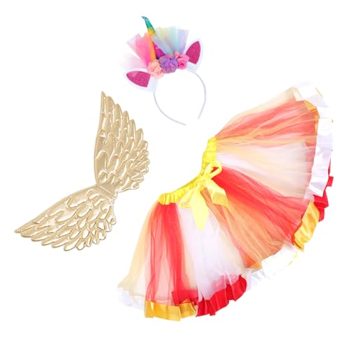 ORFOFE Kinderset Einhorn Haarreif mit Engelsflügeln und Tüllrock Liebevolles Kostüm für Mädchen Bequemes Performance Outfit für Maskerade Karneval Bühnenauftritt und Fotorequisiten ORFOFE Kinderset Einhorn Haarreif mit Engelsflügeln und Tüllrock Liebevolles Kostüm für Mädchen Bequemes Performance Outfit für Maskerade Karneval Bühnenauftritt und Fotorequisiten von ORFOFE
