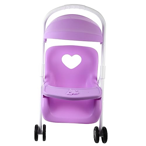 ORFOFE Kinderwagen für Haustiere Kinderwagenspielzeug simulierter Puppenwagen babywagen für Puppen puppenkinderwagen Puppenwagen Modell Spielzeug-Kinderwagen für Puppen Plastik Violet von ORFOFE