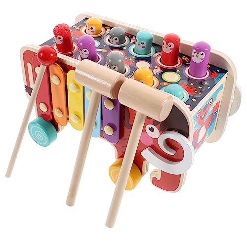 ORFOFE Holzspielzeug Baby Holzspielzeug 1 Set Pinguin Klopfspielzeug Für Kleinkinder Pädagogisches Zur Der Motorik Und Interaktion Frühkindliche Holzspielzeuge Mit Mallet Für Jungen Und Ädchen von ORFOFE