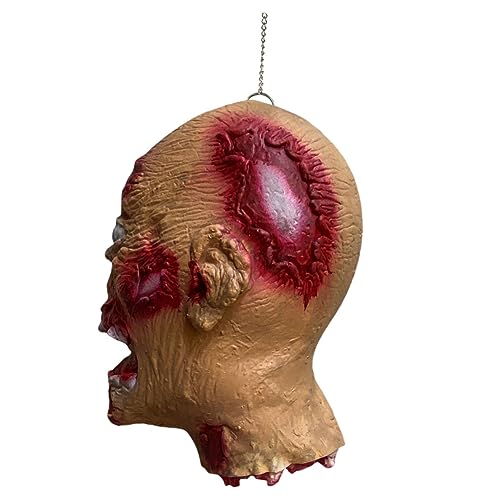 ORFOFE Kopf Anhänger Halloween-Terrorkörper Spukhaus Requisiten Cosplay-Maske Zombie Halloween Costume Halloween Kleidung Halloween deko Halloween-Horrorkopf gruselige Verzierung Emulsion von ORFOFE