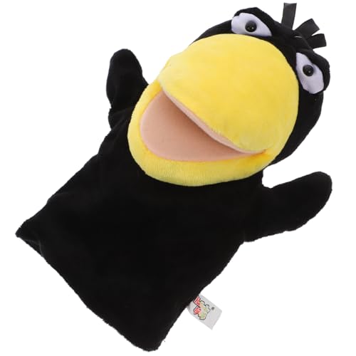 ORFOFE Krähe Handpuppe interaktives Spielzeug kinderspielzeug Kinderhandpuppe Puppen für Kinder im Alter von 4–8 Jahren Mini-Spielzeug Mini-Fingerpuppen Plüschtier Fingerpuppe Black von ORFOFE