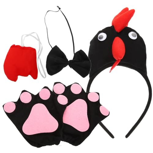 ORFOFE Lustiges Hühnerkostüm Set mit Tierischem Kopfband Fliege Handschuhen und Hautfreundlich Leicht und Bequem Süßes Küken design für Jungen und Mädchen für Ostern Halloween Karneval ORFOFE Lustiges Hühnerkostüm Set mit Tierischem Kopfband Fliege Handschuhen und Hautfreundlich Leicht und Bequem Süßes Küken design für Jungen und Mädchen für Ostern Halloween Karneval von ORFOFE