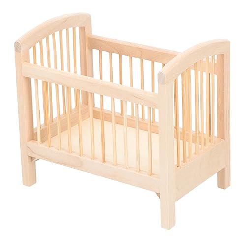 ORFOFE Maßstab Babybett Modell Dekoration für Puppenhaus Zubehör aus Sicherem Holzmaterial ORFOFE Maßstab Babybett Modell Dekoration für Puppenhaus Zubehör aus Sicherem Holzmaterial von ORFOFE