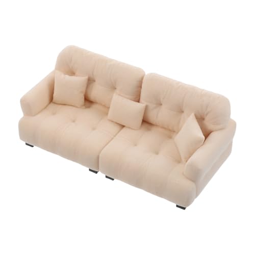 ORFOFE Maßstab Modernes Plüschsofa mit Kissen Langlebige Miniaturmöbel für Stilvolle Puppenhaus Wohnzimmerdekoration Platzsparend und Vielseitig für Kleine Puppenhäuser ORFOFE Maßstab Modernes Plüschsofa mit Kissen Langlebige Miniaturmöbel für Stilvolle Puppenhaus Wohnzimmerdekoration Platzsparend und Vielseitig für Kleine Puppenhäuser von ORFOFE