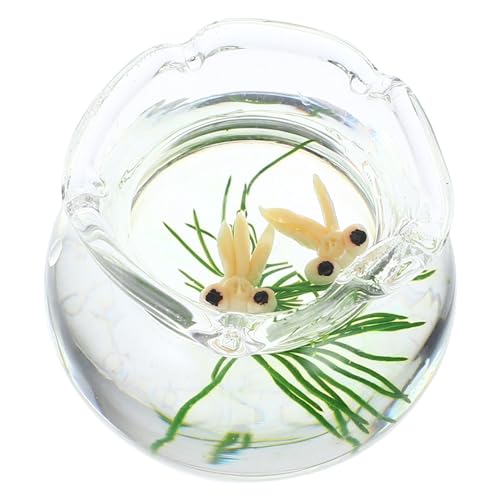 ORFOFE Mikro Landschaft Glas Aquarium Wassertisch Spielzeug Fisch Aquarium Zubehör Für Mini Aquarium Miniatur Aquarium Mini Aquarium Spielzeug Mini Versorgung von ORFOFE