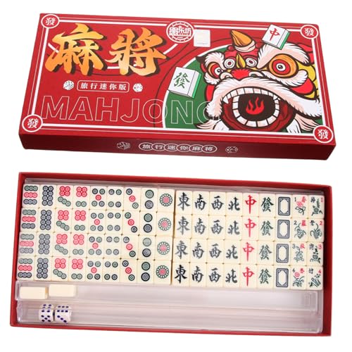ORFOFE Mini Mahjong Set Tragbar Verschleißfestes Reise Mahjong Kit aus Hochwertigem Material Kompaktes Spiel für Freunde Familie und Partys Leicht zu Lernen für Drinnen und Draußen ORFOFE Mini Mahjong Set Tragbar Verschleißfestes Reise Mahjong Kit aus Hochwertigem Material Kompaktes Spiel für Freunde Familie und Partys Leicht zu Lernen für Drinnen und Draußen von ORFOFE
