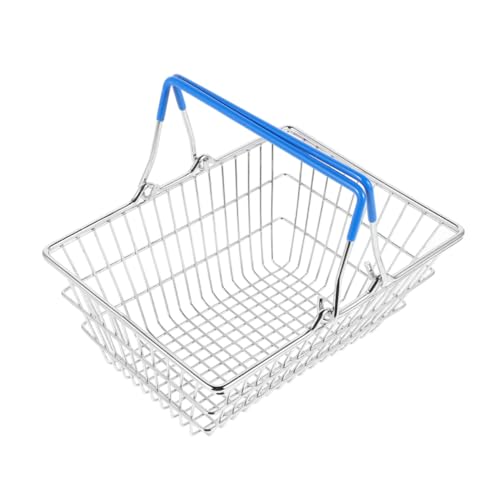 ORFOFE Miniatur Einkaufskorb aus Eisen Kunsthandwerk Realistischer Spielkorb für Vielseitiger Aufbewahrungskorb für Bücher und Bastelsachen Kleines Blaues Kinderkorb Zubehör ORFOFE Miniatur Einkaufskorb aus Eisen Kunsthandwerk Realistischer Spielkorb für Vielseitiger Aufbewahrungskorb für Bücher und Bastelsachen Kleines Blaues Kinderkorb Zubehör von ORFOFE
