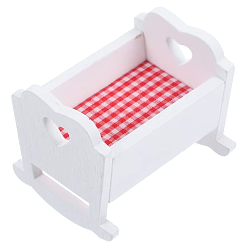 ORFOFE Miniatur Holz Babybett Weiß Puppenhaus Möbel Handgefertigtes Mini Kinderbett Langlebig Platzsparend Dekoratives Miniatur Kinderbett für Puppenhaus und Sammler ORFOFE Miniatur Holz Babybett Weiß Puppenhaus Möbel Handgefertigtes Mini Kinderbett Langlebig Platzsparend Dekoratives Miniatur Kinderbett für Puppenhaus und Sammler von ORFOFE