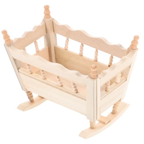 ORFOFE Miniatur Puppenhaus Holz Babybett Modell Handgefertigtes Mini Babybett aus Naturholz Kompakte Miniatur Krippe Möbel Dekoratives Puppenhaus Zubehör Platzsparende Sammlerfigur ORFOFE Miniatur Puppenhaus Holz Babybett Modell Handgefertigtes Mini Babybett aus Naturholz Kompakte Miniatur Krippe Möbel Dekoratives Puppenhaus Zubehör Platzsparende Sammlerfigur von ORFOFE