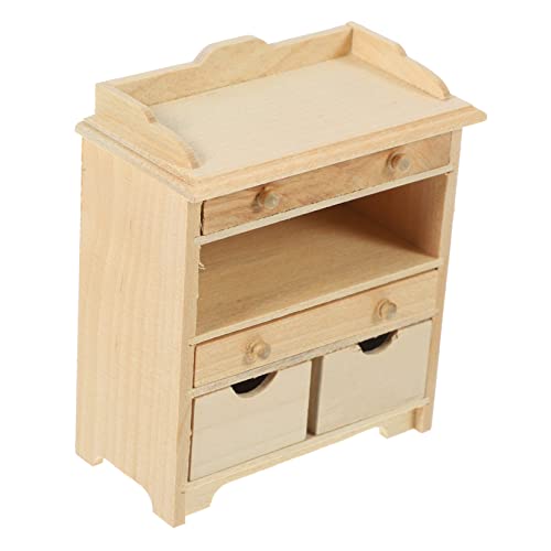 ORFOFE Miniatur Schrank Modell Aus Für Puppenhaus Dekoration öbel Set Mit Bücherregal Und Miniatur Fernseher Ideal Für Kreative Bastelprojekte Und Figuren Zum Bemalen von ORFOFE