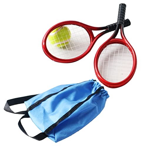 ORFOFE Mini Tennis Racket Set Für 4 Teiliges Set Mit Miniatur Tennisschläger Für Puppenhaus Szenen Und Kreative Fotografie Dekorationen von ORFOFE