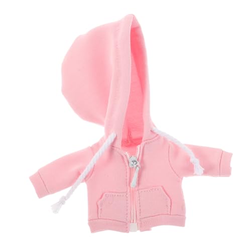 ORFOFE Miniatur-kleinpuppen-Kapuzenpullover Für Niedliche Puppen, Anziehkleidung, DIY-Spiel-Kapuzenpullover-Outfit Für Puppen Im Maßstab 1:12, Basteln, Puppen-enthusiasten, Rosa von ORFOFE