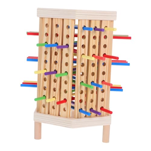 ORFOFE Montessori Holz Brettspiel mit Bunten Stäbchen für Feinmotorik Spiel zur Hand Augen Koordination von Problemlösung und Farberkennung Kompakt und Reisetauglich ORFOFE Montessori Holz Brettspiel mit Bunten Stäbchen für Feinmotorik Spiel zur Hand Augen Koordination von Problemlösung und Farberkennung Kompakt und Reisetauglich von ORFOFE