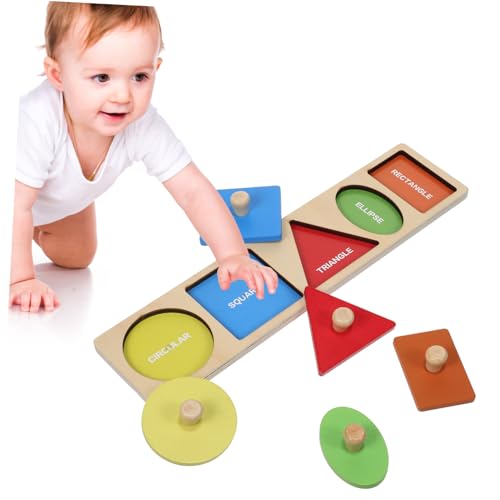 ORFOFE Montessori Holz Steckpuzzle Geometrischen Formen Buntes Lernspielzeug für Kleinkinder Fördert Feinmotorik und Formenverständnis Interaktives Montessori Ab Monaten ORFOFE Montessori Holz Steckpuzzle Geometrischen Formen Buntes Lernspielzeug für Kleinkinder Fördert Feinmotorik und Formenverständnis Interaktives Montessori Ab Monaten von ORFOFE