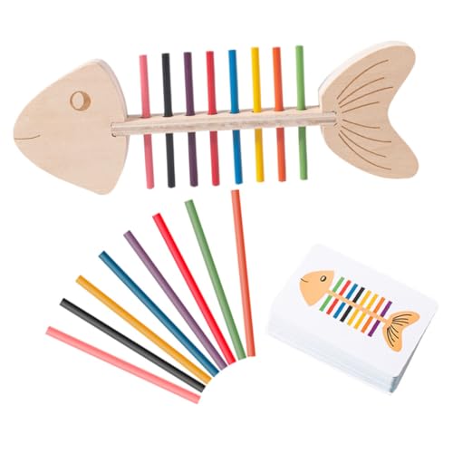 ORFOFE Montessori Holzspielzeug Farbensortierung Lernspielzeug für Kleinkinder Feinmotorisches Entwicklungsset mit Doppelseitigen Karten und Holzstäben Tragbares Sensorisches ORFOFE Montessori Holzspielzeug Farbensortierung Lernspielzeug für Kleinkinder Feinmotorisches Entwicklungsset mit Doppelseitigen Karten und Holzstäben Tragbares Sensorisches von ORFOFE