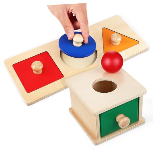 ORFOFE Montessori Holzspielzeug mit Geometrischer Einlegeplatte und Würfelbox Frühes Lernspielzeug für Kleinkinder Objektbeständigkeit und Motorischen Fähigkeiten ORFOFE Montessori Holzspielzeug mit Geometrischer Einlegeplatte und Würfelbox Frühes Lernspielzeug für Kleinkinder Objektbeständigkeit und Motorischen Fähigkeiten von ORFOFE