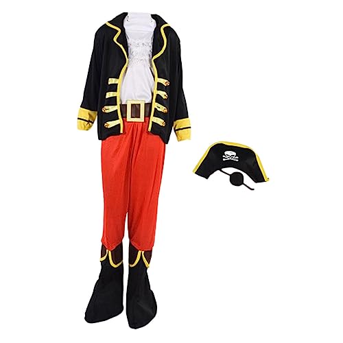 ORFOFE Piratenkostüm Für Kinder XL Größe Inklusive Piratenhut Ideal Für Halloween Und Piratenpartys Perfekt Für Jungen Und Mädchen Maskerade Outfit Kostümparty von ORFOFE