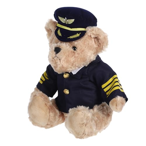 ORFOFE Plüschbär Pilot Uniform Kuscheltier Weicher Stoffbär als Flugkapitän Stofftier Hochzeit Geschenk Festliche Party Deko und Bequem für Erwachsene ORFOFE Plüschbär Pilot Uniform Kuscheltier Weicher Stoffbär als Flugkapitän Stofftier Hochzeit Geschenk Festliche Party Deko und Bequem für Erwachsene von ORFOFE