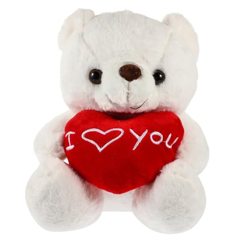ORFOFE Plüschteddy mit Herz Kuscheltier Plüschbär Weiß Freundin Freund Weiches Langlebiges Stofftier Anschmiegsames Liebesgeschenk Plüschspielzeug ORFOFE Plüschteddy mit Herz Kuscheltier Plüschbär Weiß Freundin Freund Weiches Langlebiges Stofftier Anschmiegsames Liebesgeschenk Plüschspielzeug von ORFOFE