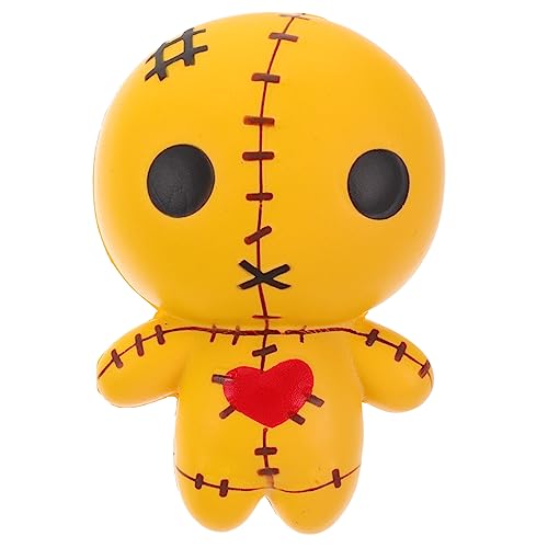 ORFOFE Puppe Squeeze-Spielzeug Kleine Spukpuppe Squeeze-puppenspielzeug Quetschende Horrorpuppe Kleine Gruselige Puppe Umweltfreundliches Pu-Material Aus Polyurethanschaum Yellow von ORFOFE