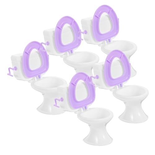 ORFOFE Puppenhaus Toilette tu Würdest Du Toilette Spielen Toilettensitz Spielzeug Miniatur Toiletten Toilette Puppenhaustoilette Kuchenaufsätze Puppenhausmöbel Badezimmer Baby von ORFOFE