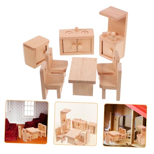 ORFOFE Puppen Puppenhaus Miniatur Küchenmöbel Set Für Puppenhaus Puppenmöbel Und Zubehör Für Realistische Miniaturmöbel Modelle Für Kreatives Dollhouse Furniture Adornment Puppenhausmöbel von ORFOFE