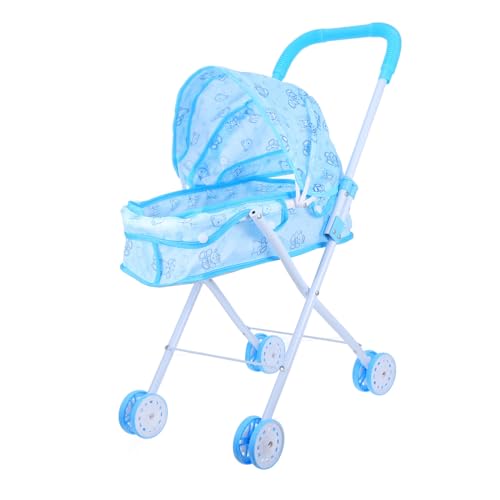 ORFOFE Puppenwagen Kinderwagen Zubehör Für Babypuppen Puppenhauswagen Puppenzubehörwagen Mini-aufbewahrungswagen Spielhauszubehör Puppensachen Spielzeug-babyzubehör Für Puppen Eisen von ORFOFE