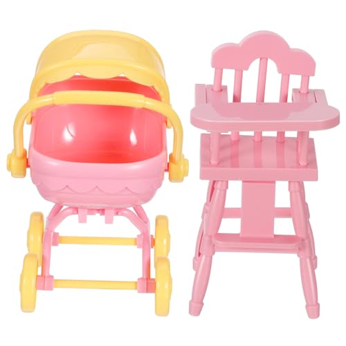 ORFOFE Puppenwagen und Hochstuhl aus Abs Realistisch Gestaltetes Puppenzubehör für Kleinkinder Leichter Kompakter Kinderwagen und Hochstuhl für Fantasievolles Rollenspiel für Junge ORFOFE Puppenwagen und Hochstuhl aus Abs Realistisch Gestaltetes Puppenzubehör für Kleinkinder Leichter Kompakter Kinderwagen und Hochstuhl für Fantasievolles Rollenspiel für Junge von ORFOFE