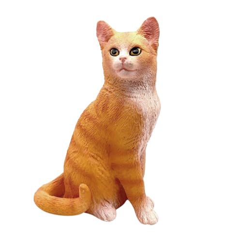 ORFOFE Realistisches Katzenmodell Ornament Sitzende Gelbe Katze Robustes Tierfiguren Desktop Deko Lernspielzeug Pädagogisch ORFOFE Realistisches Katzenmodell Ornament Sitzende Gelbe Katze Robustes Tierfiguren Desktop Deko Lernspielzeug Pädagogisch von ORFOFE