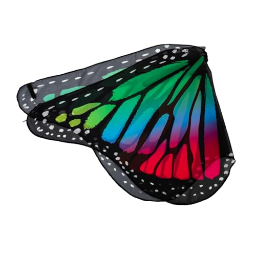 ORFOFE Schmetterlingscape aus Hochwertigem Polyester Leichtes Verschleißfestes Cosplay Kostüm für Bühnenauftritte und Partys Buntes Design für Mädchen ORFOFE Schmetterlingscape aus Hochwertigem Polyester Leichtes Verschleißfestes Cosplay Kostüm für Bühnenauftritte und Partys Buntes Design für Mädchen von ORFOFE