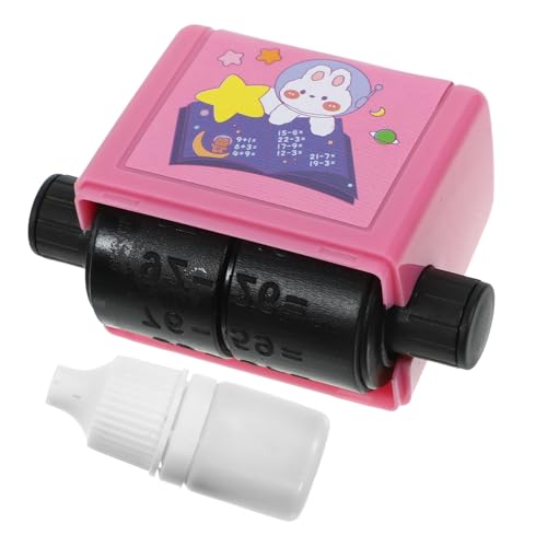 ORFOFE Schüler Lernen Stempel Math Roller Stamp matheroller Stempel mathestempel Cartoon-Mathe-Stempel Mathe-Übungsstempel Wiederverwendbarer Rechenroller Roller-Mathe-Stempel Plastik von ORFOFE