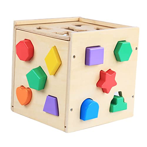 ORFOFE 1 Set Holzblöcke Zum Sortieren Von Formen Für Kinder Kognitives Entwicklungsspielzeug Pädagogisches Matching-Spiel Blöcke Formen Und Farben Kinderspielzeug von ORFOFE