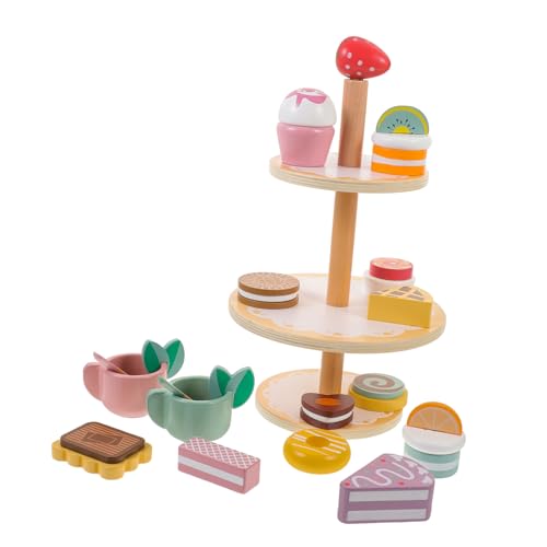 ORFOFE Set Spielkuchen Sets Für Kinder Cupcake Spielzeug Simulationskuchen Set Rollenspiel Interaktives Spielzeug Für Kreative Teepartys Und Kuchenspiele von ORFOFE