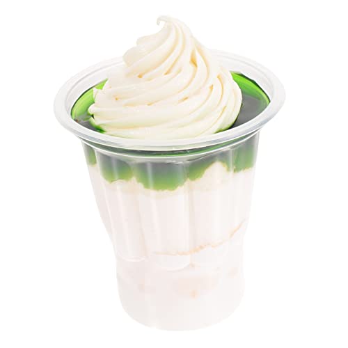 ORFOFE Simulations-EIS Künstliches EIS Nachgemachtes EIS Künstliche Cupcake-Dekorationen Fidget Slug Spielzeug Eiscreme-Modell Realistische Eiscreme-Requisiten Eisdekoration PVC Green von ORFOFE