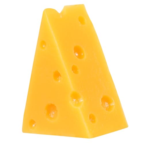 ORFOFE Simulationskäsemodell Spielnahrung vorgeben Käsekuchen-Dekor Anzeige Figur Nachbildung von Käse Käse-Attrappe spielzeuge Kunstpflanze Käseornament Lebensmittelspielzeug Harz Yellow von ORFOFE